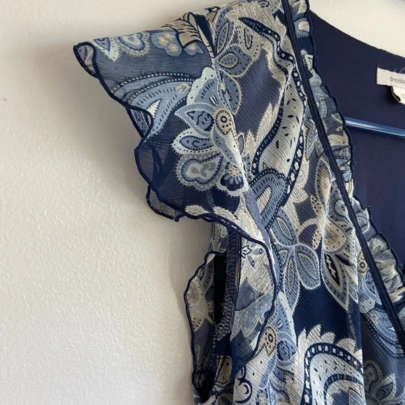 Vintage Y2K Floral Paisley Midi Dress Fairy Romantic Boho 90s - Picture 4 of 8